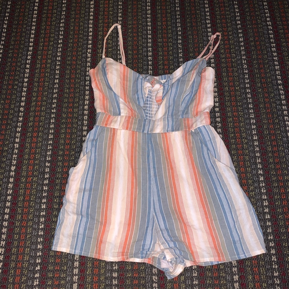 Colorful striped romper